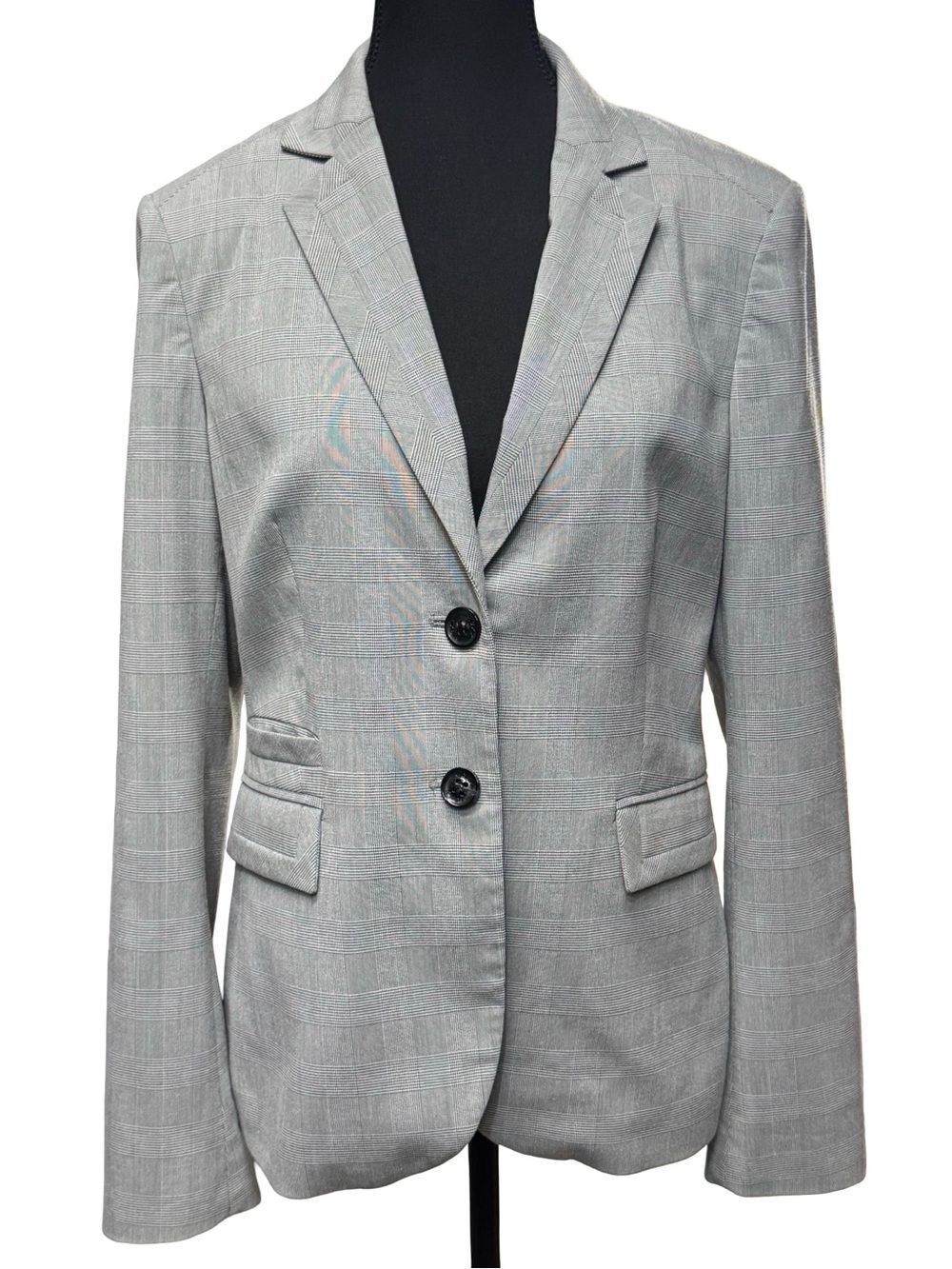 Pant Suit -Size 14/40 Mexx Light Grey Plaid Tailored Suit